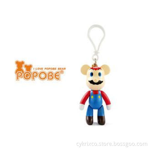 Kids Gift Plastic Buckle POPOBE Bear Keychain Game Characte